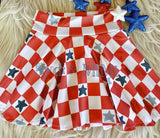 1 left! 2T ~ Skater Skort ~ RWB Chex