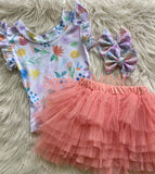 2 left! 3/4 & 6/7yr ~ Ruffle Top~Summer Floral