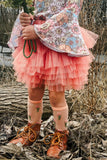 2 left! 2/3 & 3/4yr ~ Tulle Ruffle Skirt-Creamsicle