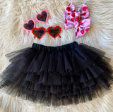 2 left! 2/3 & 3/4yr ~ Tulle Ruffle Skirt~Black