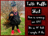 2 left! 2/3 & 3/4yr ~ Tulle Ruffle Skirt~Black