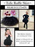 2 left! 2/3 & 3/4yr ~ Tulle Ruffle Skirt~Black