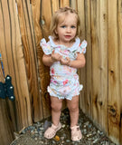 3 left! 4T, 5/6 & 6/7yr ~ Ruffle Shorts~Muted Floral