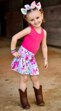 2 left! 2T ~ Skater Skirt-Watercolor Floral