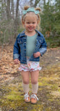 3 left! 4T, 5/6 & 6/7yr ~ Ruffle Shorts~Muted Floral