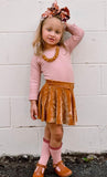 2 left! 12/24mo & 3/4yr ~ Leotard~RIBBED~L/S Cap Sleeve-Mauve