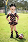 Leotard-S/S (Half Sleeve)-Cheetah Footballs